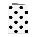 Polka Dots - Black on White Smoke Mini Greeting Cards (Pkg of 8)