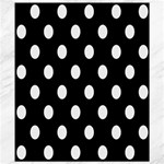 Polka Dots - White Smoke on Black Canvas 8  x 10 