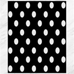 Polka Dots - White Smoke on Black Canvas 16  x 20 