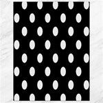 Polka Dots - White Smoke on Black Canvas 18  x 24 