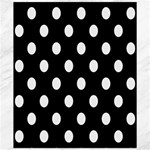 Polka Dots - White Smoke on Black Canvas 20  x 24 