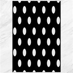 Polka Dots - White Smoke on Black Canvas 20  x 30 