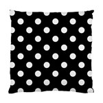 Polka Dots - White Smoke on Black Standard Cushion Case (One Side)