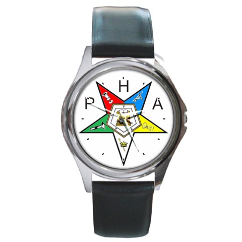 PHA Eastern Star Round Metal Watch from ArtsNow.com Front