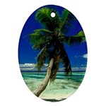 Lone Palm Tree Ornament (Oval)
