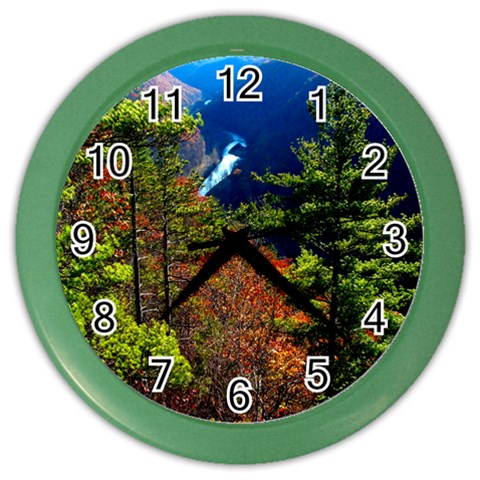 South View Pa Grand Canyon  Pine Creek  Gorge   By Ave Hurley (14) Color Wall Clock from ArtsNow.com Front