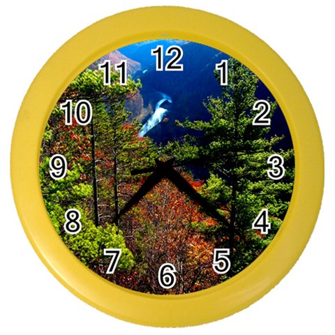 South View Pa Grand Canyon  Pine Creek  Gorge   By Ave Hurley (14) Color Wall Clock from ArtsNow.com Front