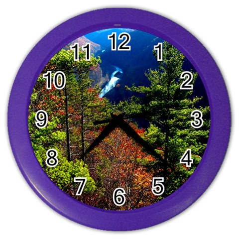 South View Pa Grand Canyon  Pine Creek  Gorge   By Ave Hurley (14) Color Wall Clock from ArtsNow.com Front