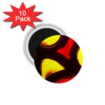 Yellow and Red Stained Glass 1.75  Magnet (10 pack) 