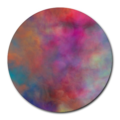Rainbow Clouds Round Mousepad from ArtsNow.com Front