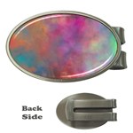 Rainbow Clouds Money Clip (Oval)