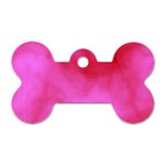 Pink Clouds Dog Tag Bone (Two Sides)