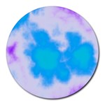 Blue And Purple Clouds Round Mousepad