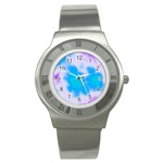 Blue And Purple Clouds Stainless Steel Watch
