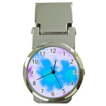 Blue And Purple Clouds Money Clip Watch