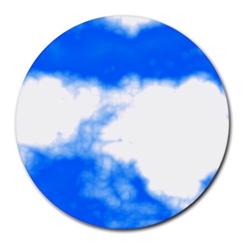 Blue Cloud Round Mousepad from ArtsNow.com Front