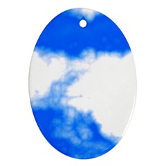 Blue Cloud Oval Ornament (Two Sides) from ArtsNow.com Front