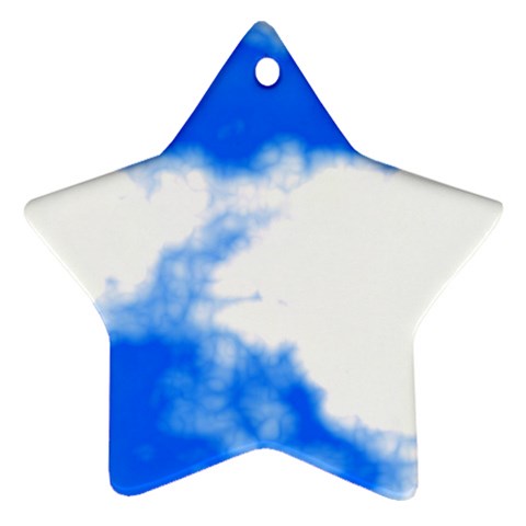 Blue Cloud Star Ornament (Two Sides) from ArtsNow.com Front