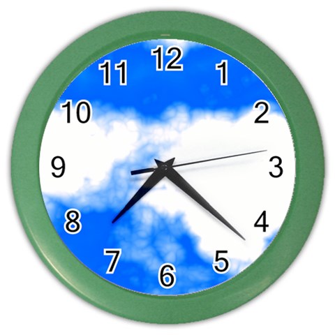 Blue Cloud Color Wall Clock from ArtsNow.com Front