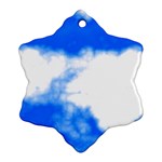 Blue Cloud Snowflake Ornament (Two Sides)