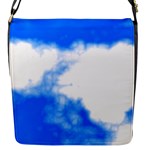 Blue Cloud Flap Closure Messenger Bag (S)