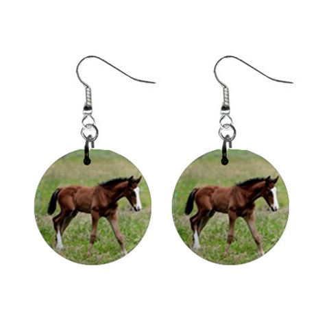 Colt 1  Button Earrings from ArtsNow.com Front