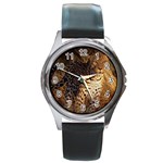 Cheetah Round Metal Watch