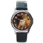 Cheetah Round Metal Watch