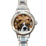 Boxer Round Italian Charm Watch