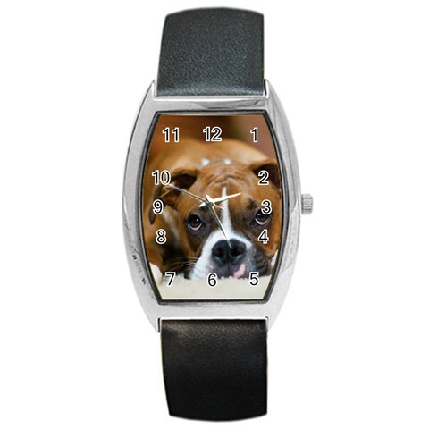 Boxer Barrel Style Metal Watch from ArtsNow.com Front