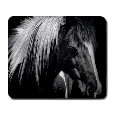 horse dark Large Mousepad from ArtsNow.com Front