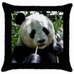 Panda Throw Pillow Case (Black)