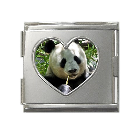 Panda Mega Link Heart Italian Charm (18mm) from ArtsNow.com Front