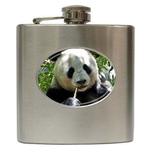 Panda Hip Flask (6 oz) from ArtsNow.com Front