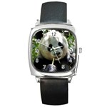 Panda Square Metal Watch