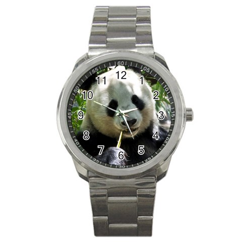 Panda Sport Metal Watch from ArtsNow.com Front