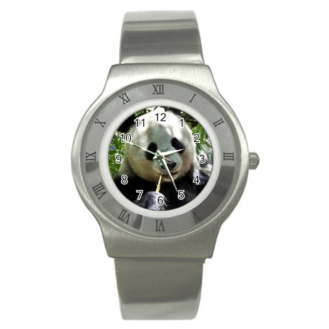 Panda Stainless Steel Watch from ArtsNow.com Front