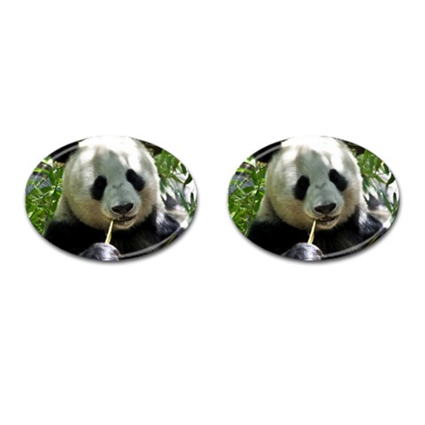 Panda Cufflinks (Oval) from ArtsNow.com Front(Pair)