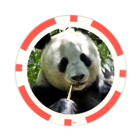 Panda Poker Chip Card Guard from ArtsNow.com Back