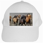 Running Horses White Cap