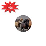 Running Horses 1  Mini Button (10 pack) 