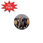 Running Horses 1  Mini Magnet (10 pack) 