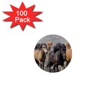 Running Horses 1  Mini Magnet (100 pack) 