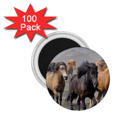 Running Horses 1.75  Magnet (100 pack)  from ArtsNow.com Front