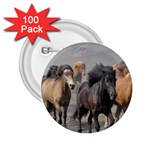 Running Horses 2.25  Button (100 pack)