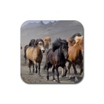 Running Horses Rubber Coaster (Square)