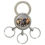 Running Horses 3-Ring Key Chain