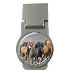 Running Horses Money Clip (Round)