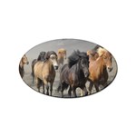 Running Horses Sticker (Oval)