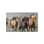 Running Horses Sticker (Rectangular)